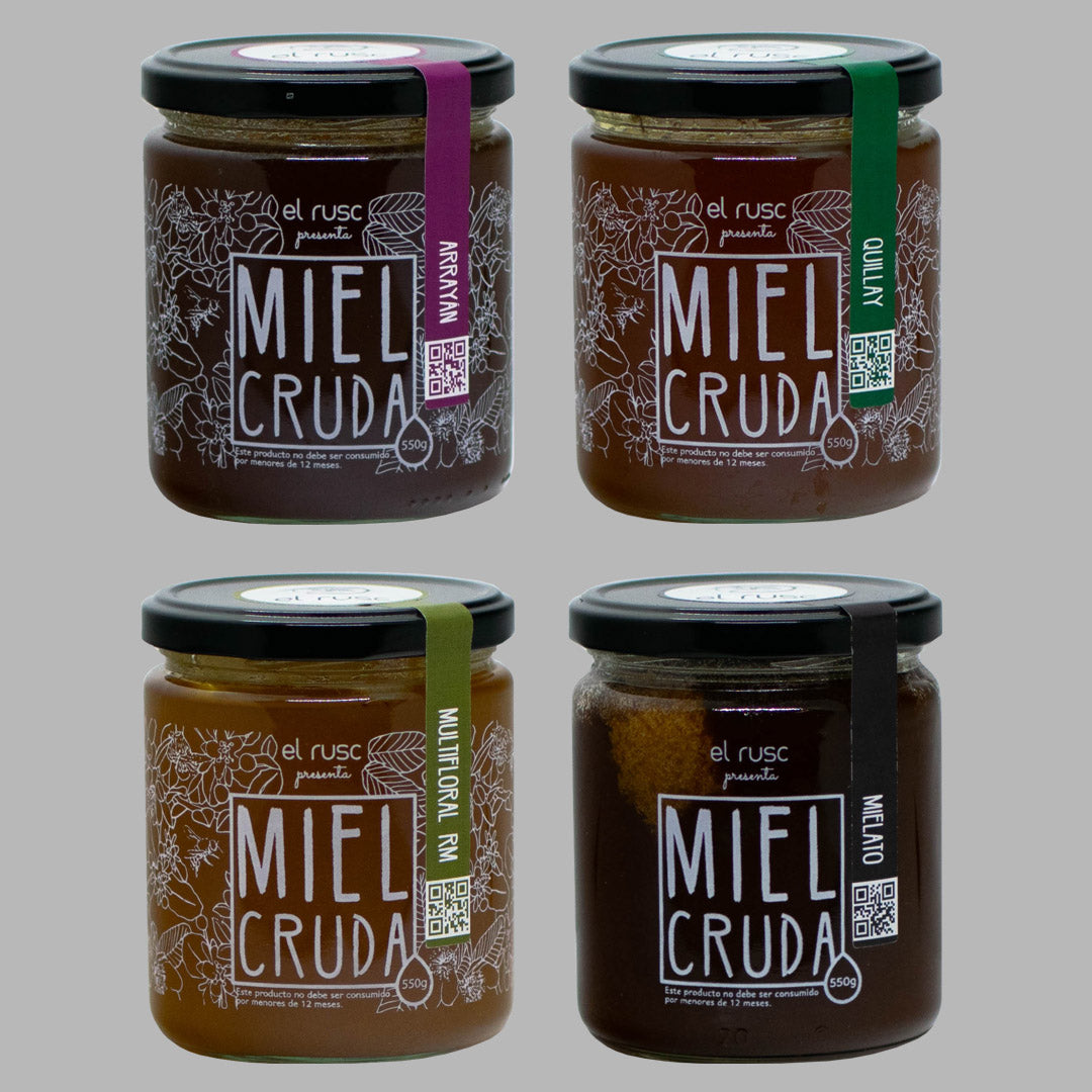 PACK 550g x4 - Mieles oscuras 550g