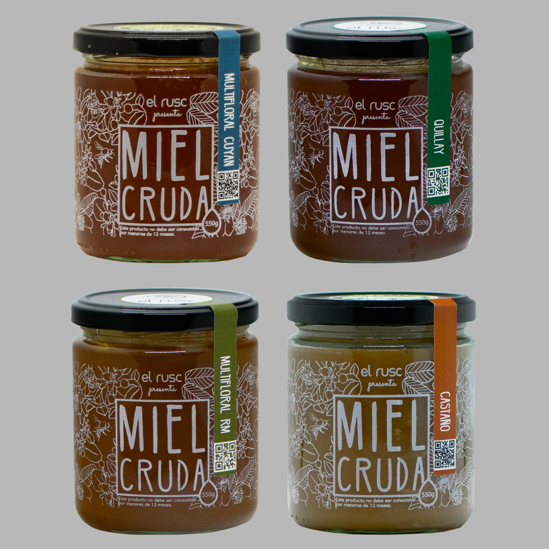 PACK 550g x4 - Mieles oscuras 550g